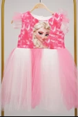 KIZ ÇOCUĞU ELSA DESENLİ ELBİSE ABİYE - 2
