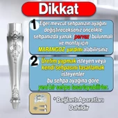 Rosa 4 Adet Plastik Sehpa Ayağı 40 cm Gümüş Renk Orta Ayak Zigon Sehpa Mobilya Masa Ayakları Gri - 2