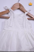 Babyhola 3-12 Ay %100 Pamuk Güpürlü İp Askılı Elbise Badi Body 3019 - 12