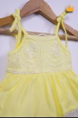 Babyhola 3-12 Ay %100 Pamuk Güpürlü İp Askılı Elbise Badi Body 3019 - 2