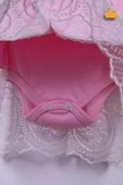 Babyhola 3-12 Ay %100 Pamuk Güpürlü İp Askılı Elbise Badi Body 3019 - 9