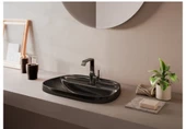 Vitra Suit A4261639 Lavabo Bataryası, Yandan Kumandalı, Parlak Siyah - 2