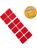 Automix Hazır Kesilmiş Silikon Bant Montaj Bandı Şeffaf Yapışkanlı 12 Li - 1