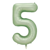 5 Rakam Yeşil Folyo Balon 40 inç 100 cm - 1