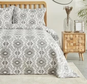 Karaca Home Neos Gri Çift Kişilik Yatak Örtüsü Takımı - 2