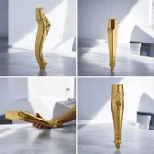 Rosa 4 Adet Plastik Sehpa Ayağı 40 cm Gold Altın Renk Orta Ayak Zigon Sehpa Mobilya Masa Ayakları - 8