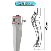 Rosa 4 Adet Plastik Sehpa Ayağı 40 cm Krem Kahverengi Renk Orta Ayak Zigon Sehpa Mobilya Ayakları thumbnail 7