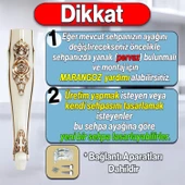 Rosa 4 Adet Plastik Sehpa Ayağı 40 cm Krem Kahverengi Renk Orta Ayak Zigon Sehpa Mobilya Ayakları thumbnail 2