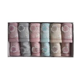 Fiesta Home Elite Lily Asorti 3D Nakışlı 50x90 30x50 Analı Kızlı 12Li Havlu Seti - 2