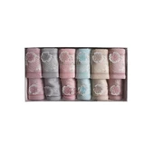 Fiesta Home Elite Lily Asorti 3D Nakışlı 50x90 30x50 Analı Kızlı 12Li Havlu Seti - 1