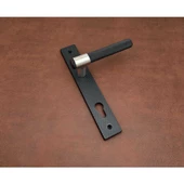 Punch Mat Siyah İnox Lüx Zamak Aynalı Çelik Kapı Kolu 1 Takım thumbnail 1