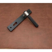 Punch Mat Siyah İnox Lüx Zamak Aynalı Çelik Kapı Kolu 1 Takım thumbnail 3