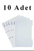 10 Adet A4 Beyaz Telli Dosya 1 Paket Ekonomik Kaliteli Telli Dosya Ofis Büro Okul - 1