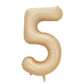 5 Rakam Karamel Folyo Balon 40 inç 100 cm - 1