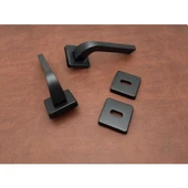 Tog Mat Siyah Kare Rozetli Oda Kapı Kolu 1 Takım thumbnail 4