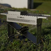 Kamp Ayısı® GrillHero™ Çantalı Katlanır Taşınabilir Modüler Kamp Barbekü İstasyonu - Bagaja Sığar - 8
