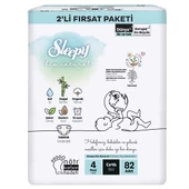 Sleepy Bio Natural Bebek Bezi 2'Li Fırsat Paketi 4 Beden 82 Adet - 1