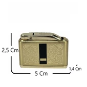 İbelo Tarz Çelik Depo Çakmak Siyah Mineli Altın Renk - 4