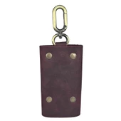 Hakiki Deri Antik Anahtarlık Crazy Bordo - 2