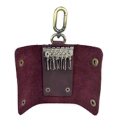 Hakiki Deri Antik Anahtarlık Crazy Bordo - 5
