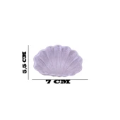 Polyester İstiridye Deniz Kabuğu Şekilli 7 CM (25 Adet)  Sedef - 2