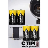 ModaCar C Tip Küçük Şişman 4 lü Pil Seti Varta - 1