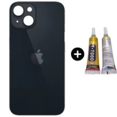 iPhone 14 Plus Uyumlu Arka Pil Batarya Kapak Siyah + B7000 - 1