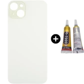 iPhone 15 Plus Uyumlu Arka Pil Batarya Kapak Sarı + B7000 - 1