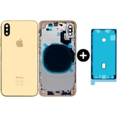 iPhone XS Uyumlu Boş Kasa Gold + Sıvı Ve Toz Bandı - 1