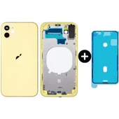 iPhone 11 Uyumlu Boş Kasa Sarı + Sıvı Ve Toz Bandı - 1