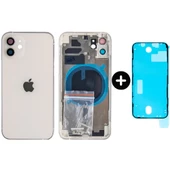 iPhone 12 Uyumlu Boş Kasa Beyaz + Sıvı Ve Toz Bandı - 1