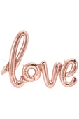 Kına Atölyesi Love Yazılı Folyo Parti Balonu 18 inç - 3