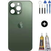 iPhone 13 Pro Max Uyumlu Arka Pil Batarya Kapak Yeşil Montaj Seti - 1