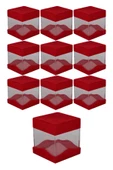 Kına Atölyesi Nişan Hediyelik Kadife Kare Kutu 5x5 10 Adet - 1
