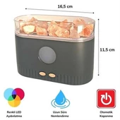 Petinka Aydınlatmalı Renkli Led Himalaya Tuzlu 200ml Hava Nemlendiricili Aromaterapi Difüzörü - 7
