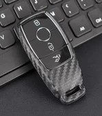 A C E S G sınıfı GLC CLE CLA GLB ve W177 W205 W213 W222 X167 TPU KARBON GÖRÜNÜMLÜ ANAHTAR KILIF - 1
