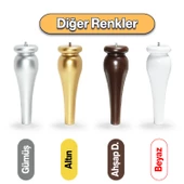 Sembol Plastik Sehpa Ayağı 30 cm Gümüş Gri 1 Adet Mobilya Çay Orta Sehpası M8 Civatalı Ayak Ayaklar - 4