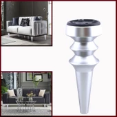 Oliva Mobilya Kanepe Koltuk Tv Ünitesi Baza Ayağı Zigon Orta Sehpası Ayak Ayakları 20 cm Mat Gümüş thumbnail 8