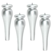 Sembol Plastik Sehpa Ayağı 30 cm Gümüş Gri 4 Adet Mobilya Çay Orta Sehpası M8 Civatalı Ayak Ayaklar - 5