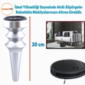 Oliva Mobilya Kanepe Koltuk Tv Ünitesi Baza Ayağı Zigon Orta Sehpası Ayak Ayakları 20 cm Mat Gümüş thumbnail 3