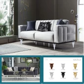 Oliva Mobilya Kanepe Koltuk Tv Ünitesi Baza Ayağı Zigon Orta Sehpası Ayak Ayakları 20 cm Mat Gümüş thumbnail 5