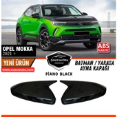 Opel Mokka 2021 Sonrası Uyumlu Batman Yarasa Ayna Kapağı Piano Black ABS Plastik Sağ Sol Takım - 4