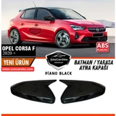 Opel Corsa F 2019 Sonrası Uyumlu Batman Yarasa Ayna Kapağı Piano Black ABS Plastik Sağ Sol Takım thumbnail 4