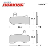 SİNTERLİ FREN BALATASI / HARLEY D. / V-ROD VRSCAW / 1250cc / ARKA  / 2008-2009-2010 thumbnail 2