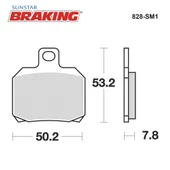 YARI METALİK ARKA FREN BALATASI / TRIUMPH / SPEED TRIPLE RS / 1200cc / ARKA  / 2022 - 2