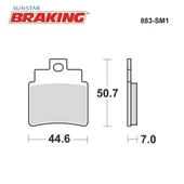 YARI METALİK ÖN FREN BALATASI / SYM / JOYMAX 250İ / 250cc / ÖN  / 2014-2015-2016 thumbnail 2