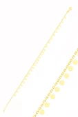Gümüş altın yaldızlı pullu halhal SGTL10543GOLD - 1