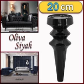 Oliva Mobilya Kanepe Koltuk Tv Ünitesi Baza Ayağı Zigon Orta Sehpası Ayak Ayakları 20 cm Siyah - 1