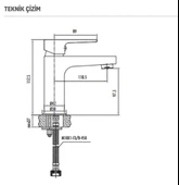 CREAVİT Sharp Lavabo Armatürü SR1500 - 2