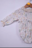 Begisa Kız Bebek Çocuk Müslin Kopanakili Çiçek Desenli Badi Bayramlık 22414 - 3